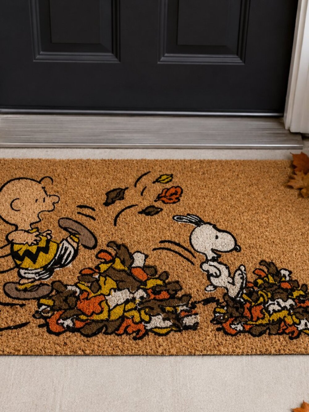 Peanuts Leaf Pile Coir Doormat